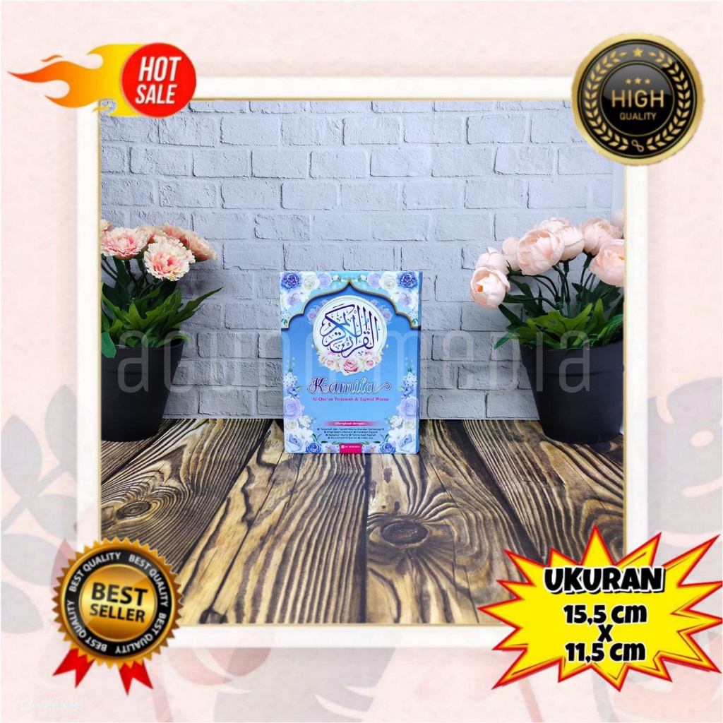 Alqur’an Kamila Hardcover A6, Qur’an Kecil Terjemah, Alquran Hafalan Mudah, Quran Tajwid Warna Lengk