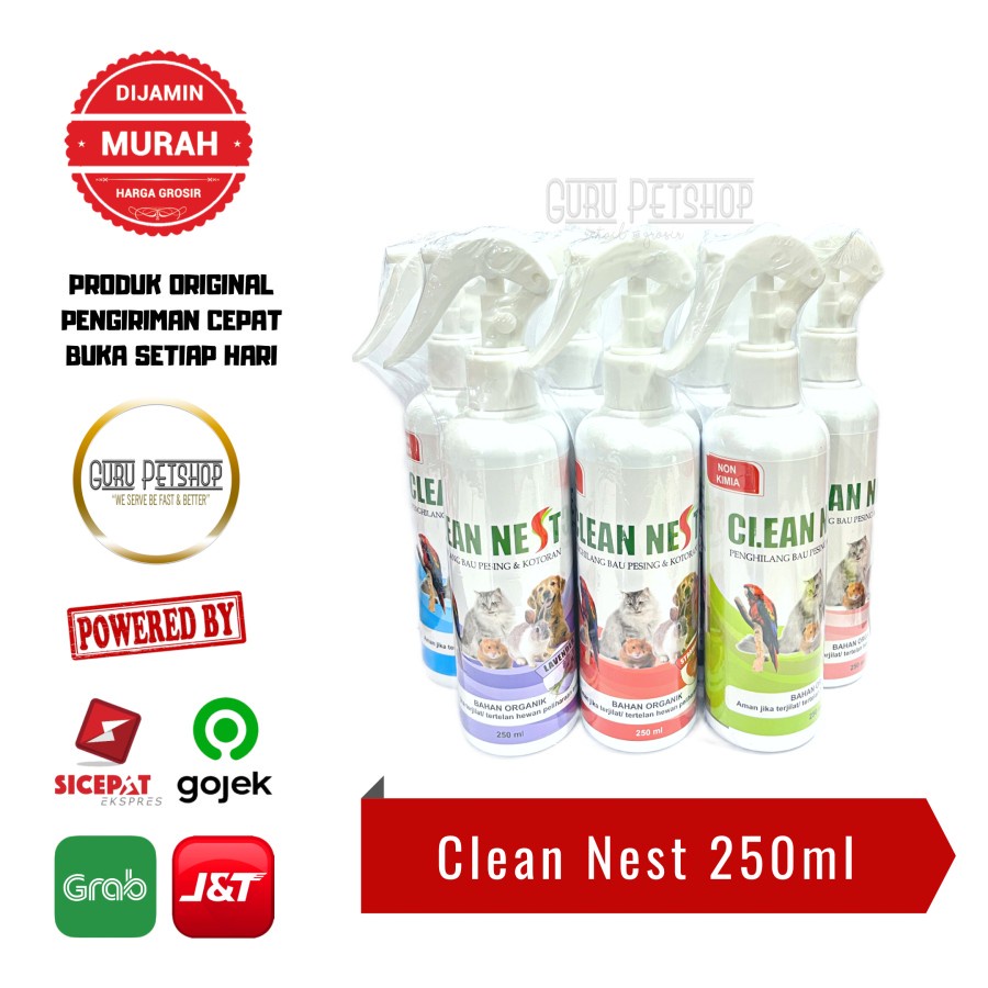 Penghilang Bau Pesing Dan Bau Kotoran Kucing Anjing Clean Nest 250ml