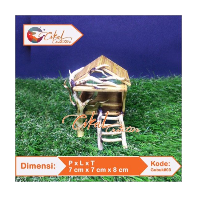 Miniatur Gubuk  Miniatur Rumah Aquascape  Bonsai  Akar Aquascape murah Berkualitas