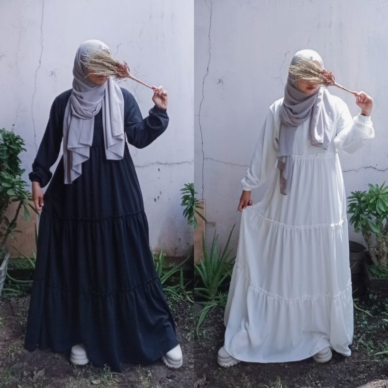 GAMIS POLOS GOMES HITAM BUSUI Friendly Kantong S M L XL XXL XXXL XXXXL/ SUSUN REMPEL 3 COD/custom si