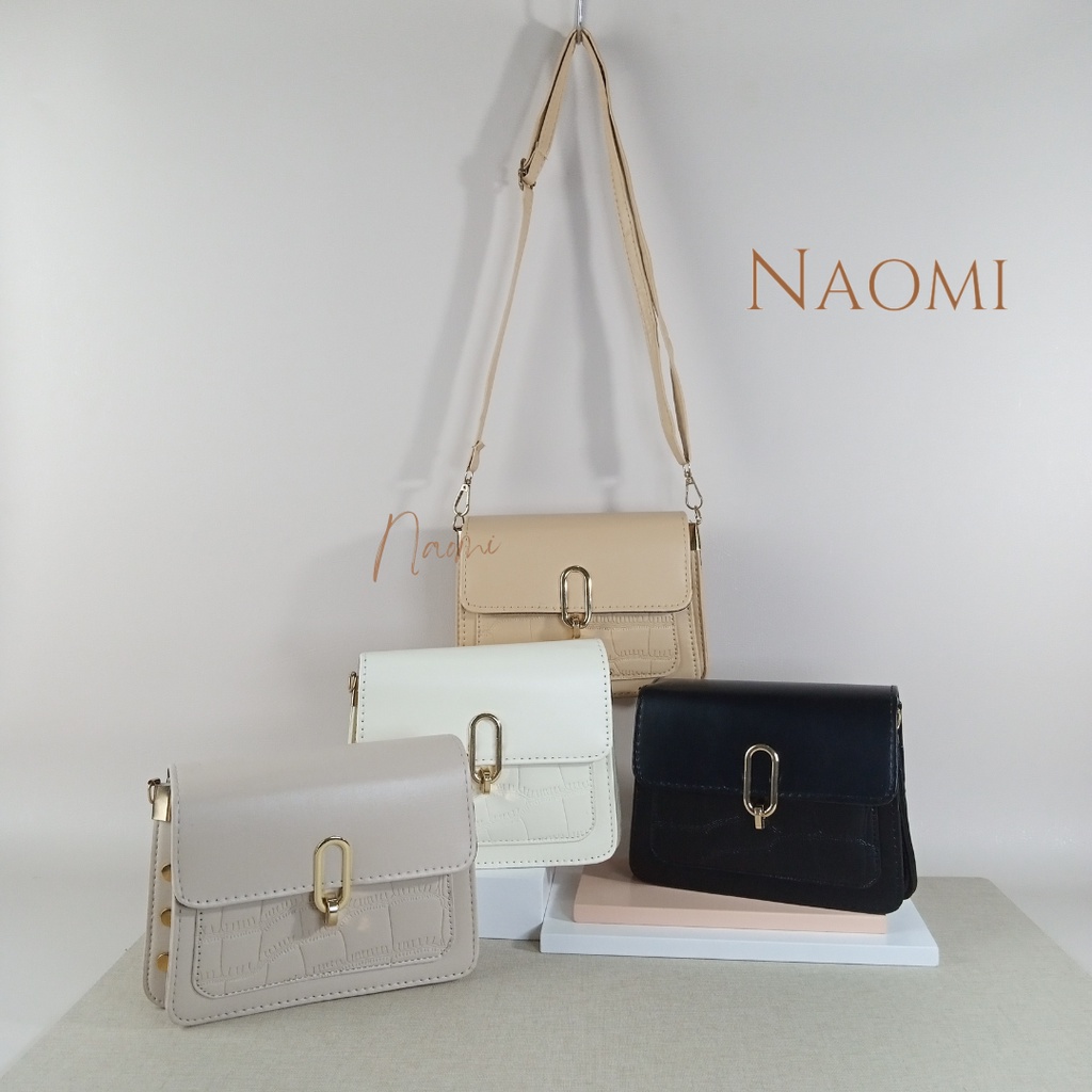 NAOMI - Amanda Sling Bag Import - Wanita Kulit Sintetis - Tas Selempang - Tas Traveling Hangout - Tas Wanita