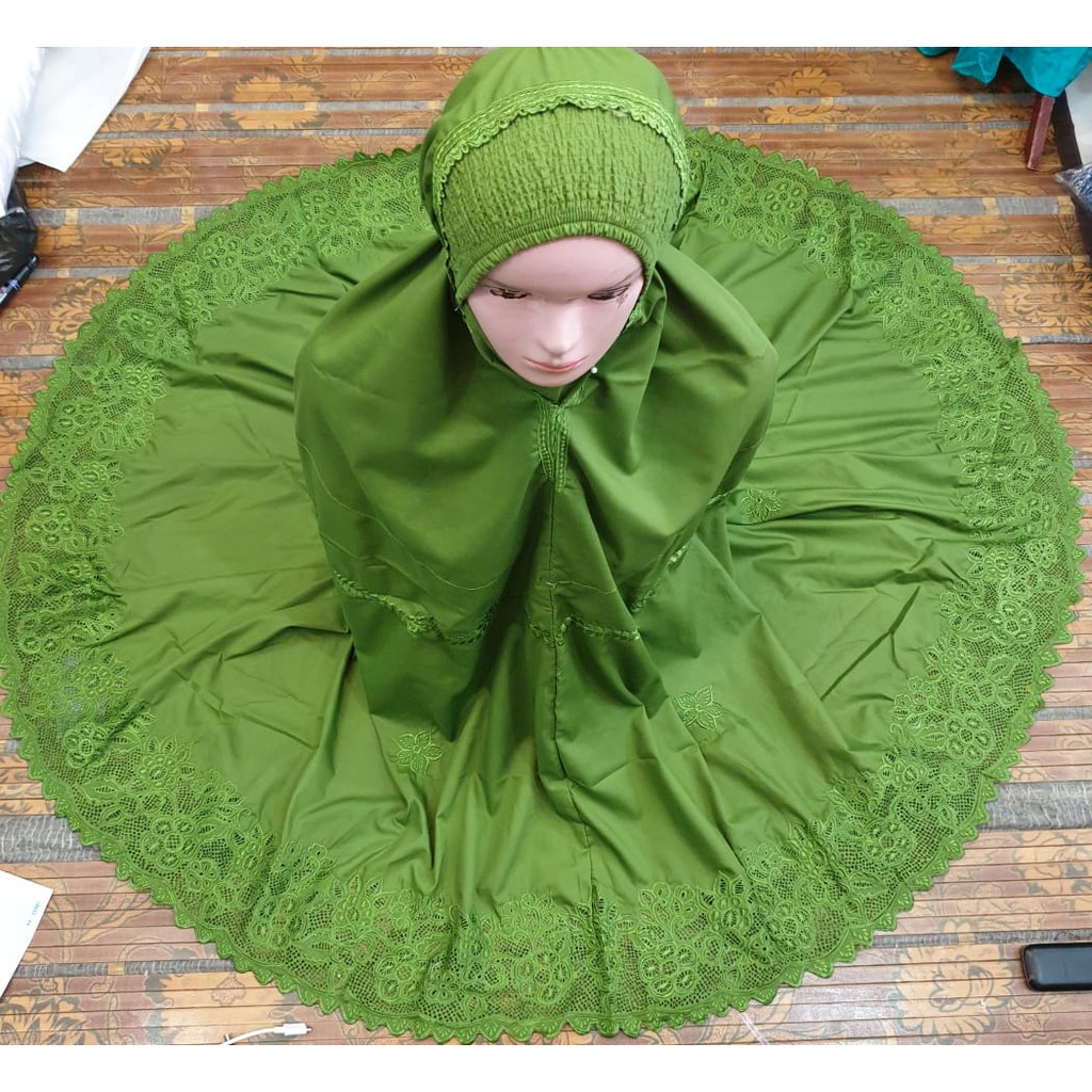 MUKENA JUMBO TELEKUNG ORIGINAL KHADIJAH BORDIR ASLI BUKITTINGGI