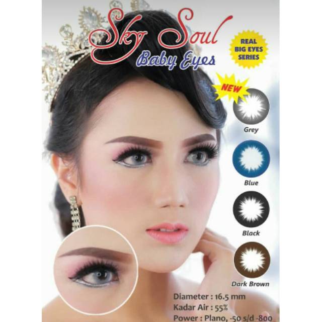 Softlens Sky Soul Baby Eyes | contact lens | softlens warna normal dan minus