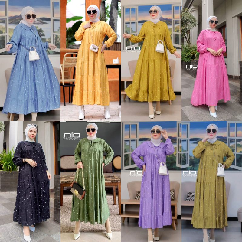New long tunik polka by nio performance/long tunik nionio terbaru