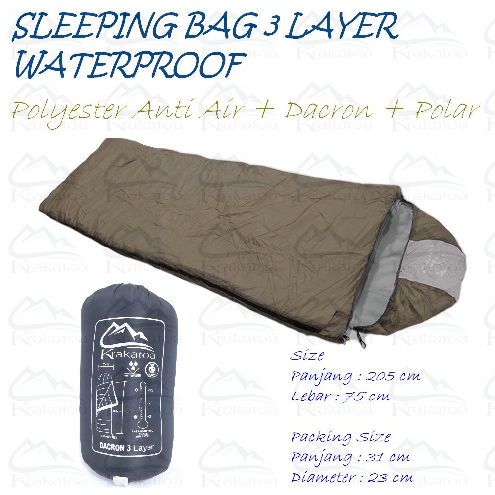 【Warna Dipilih】 Sleeping Bag &amp; Matras &amp; Bantal Angin` Polar Bulu` Dacron WATERPROOF Kantong Tidur