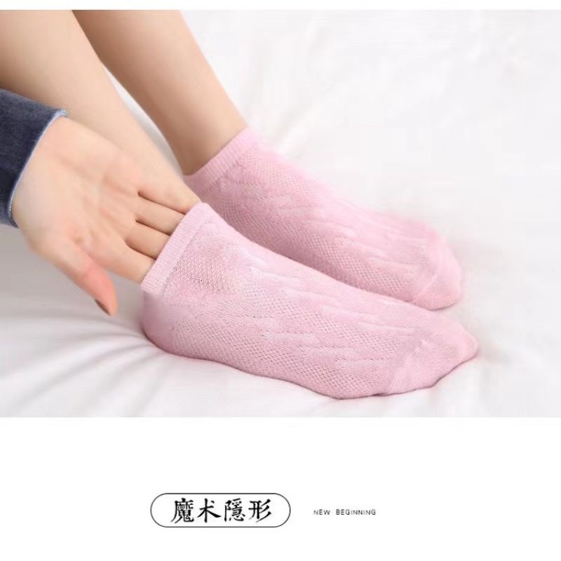 [COD] Kaos Kaki Wanita Pendek Import Warna Pastel Cute Kaos Kaki Polos Motif Timbul Ala Korea Semata Kaki Women Sock