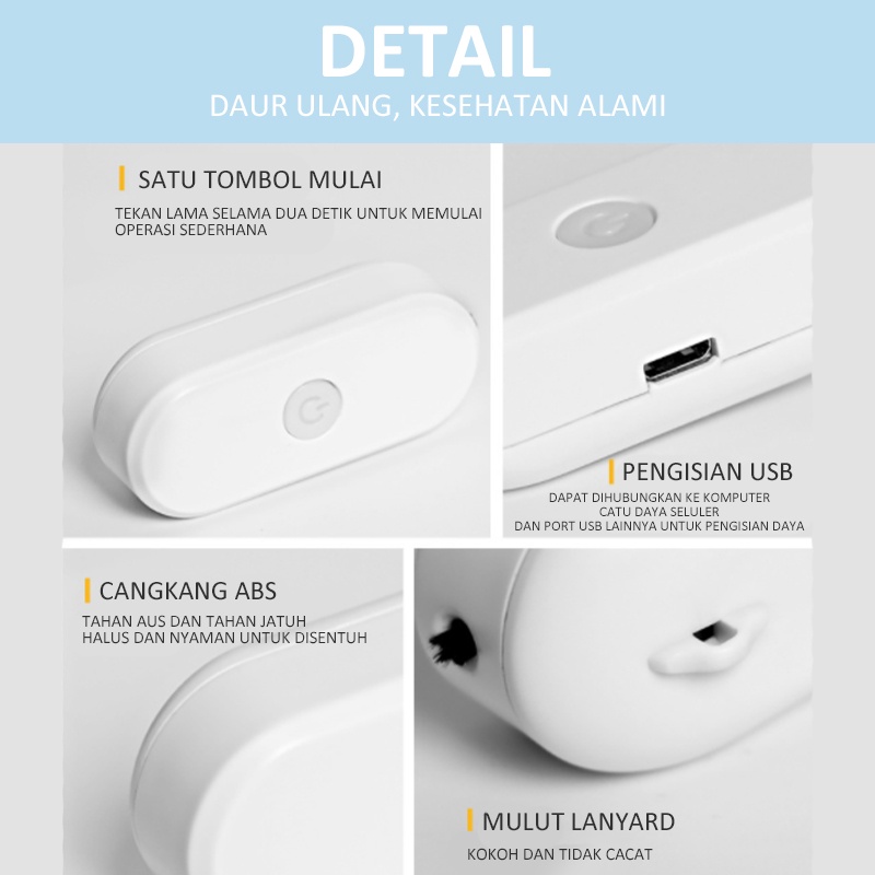 Weyon Sakura air purifier necklace Ion negatif USB pembersih udara kalung portabel pembersih udara 1W