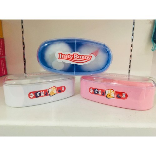 lusty bunny tempat bedak double kapsul/perlengkapan bayi