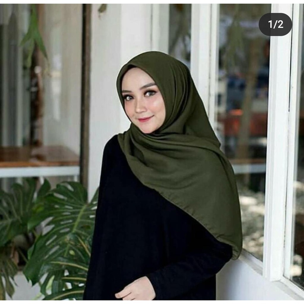 HIJAB SEGI 4 POLYCOTTON / BELLA SQUARE PINGGIR NECI