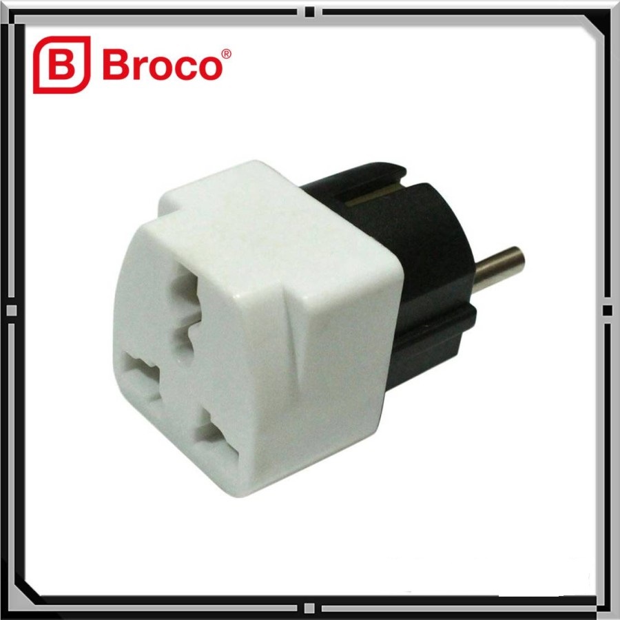 OVER STEKER BROCO 13910 ADAPTOR KAKI 3 KE 2 TRAVEL ADAPTER UNIVERSAL