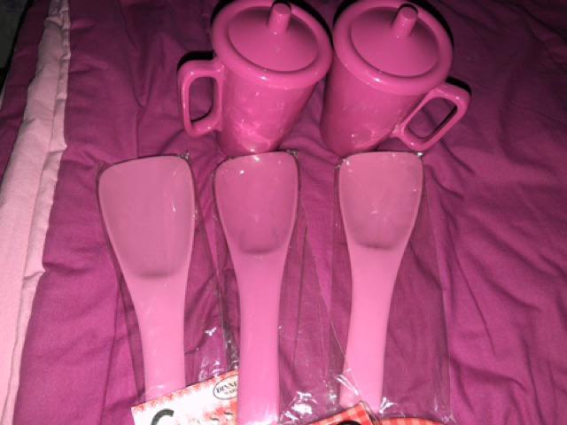 3 Pcs Centong Nasi Dinnerware - Pink