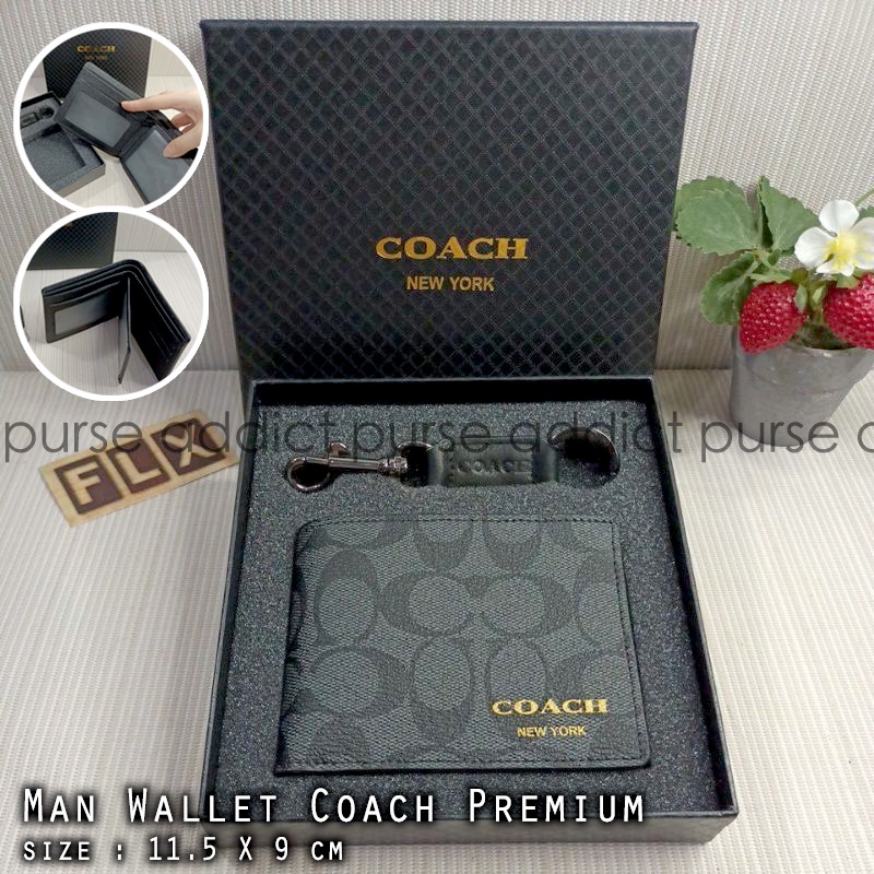 COACH Man Wallet Premium - Dompet Pria - Dompet Pria Import