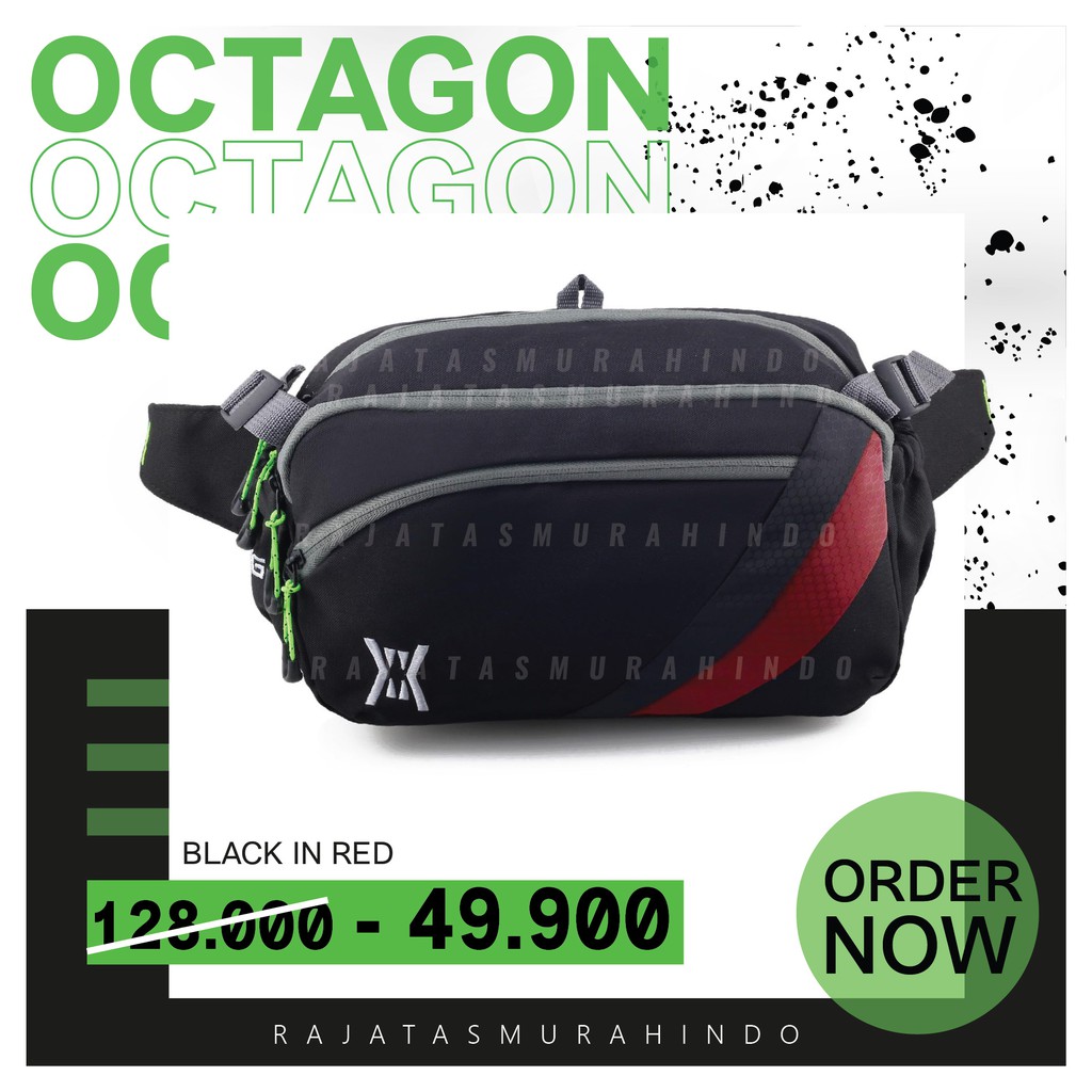 Gear Bag - Octagon Waistbag -13101 - Tas Pinggang Pria Tas Pinggang