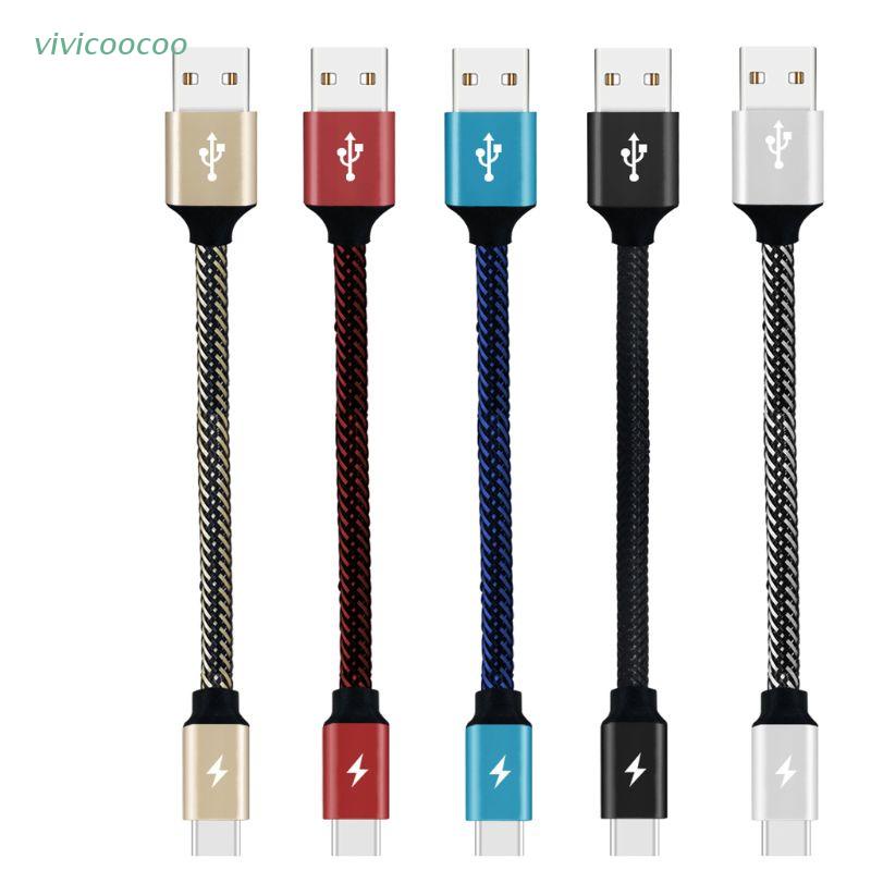 VIVI   30cm 3A Fast Charger Cable Type C Braided Power Bank Cable For S9 S8 Mate 20/10/9 P20/P10/P9 Smart Phones Tablet PCs