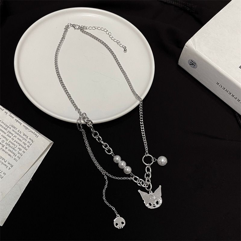 Kalung Silver Rantai Panjang Necklace Panjang Aksesories Outfit