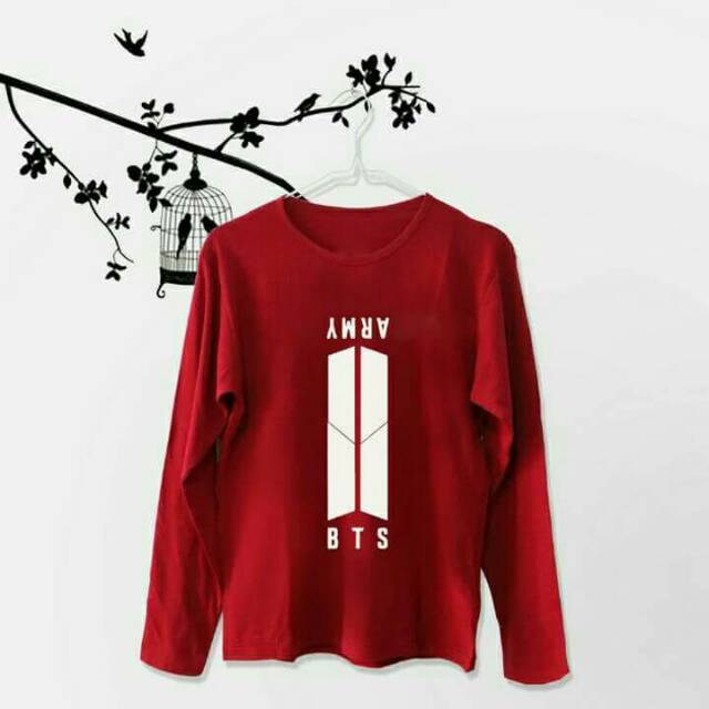 Kaos bts army lengan panjang suga/jungkook/v/dll