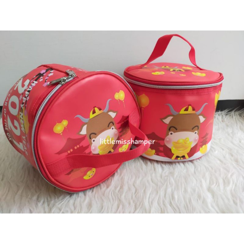 

Custom inner busa tas tenteng tabung tube / pouch kosmetik imlek souvenir ulang tahun anak