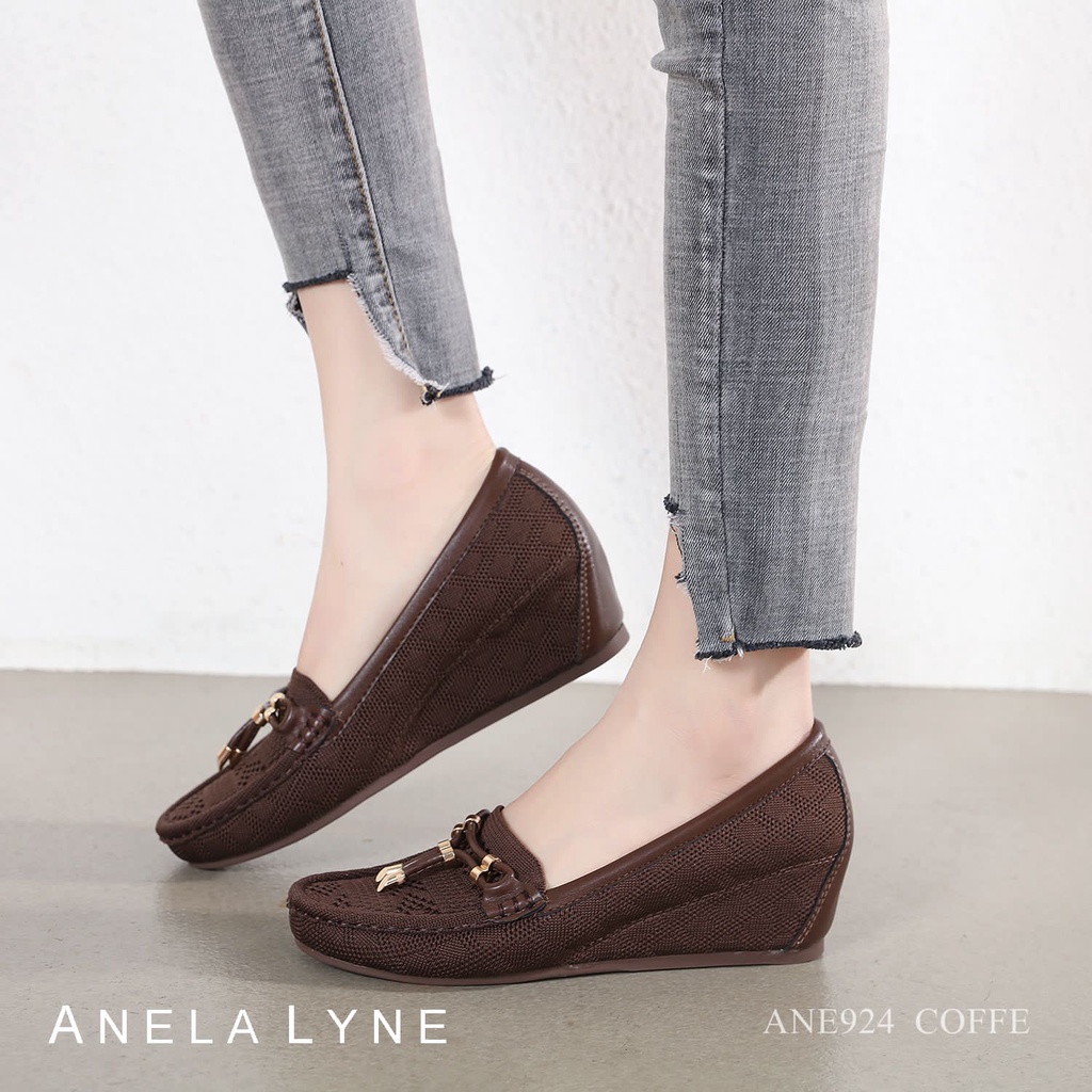 ANELA LYNE AURORA SEPATU WEDGES KANVAS SHOES ANE924 ORIGINAL