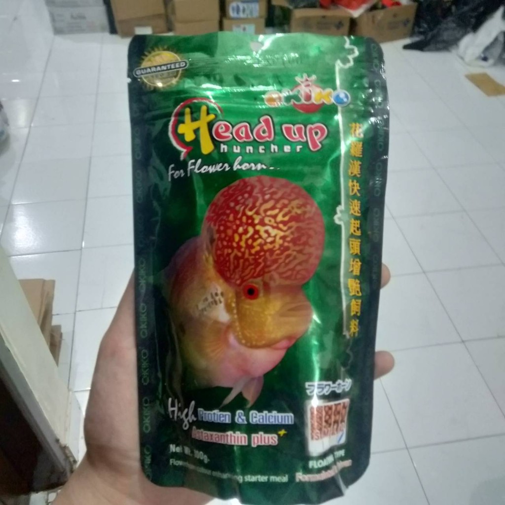 PELET OKIKO HEAD UP HUNCHER SIZE XL (IJO) PELET IKAN LOHAN DEWASA