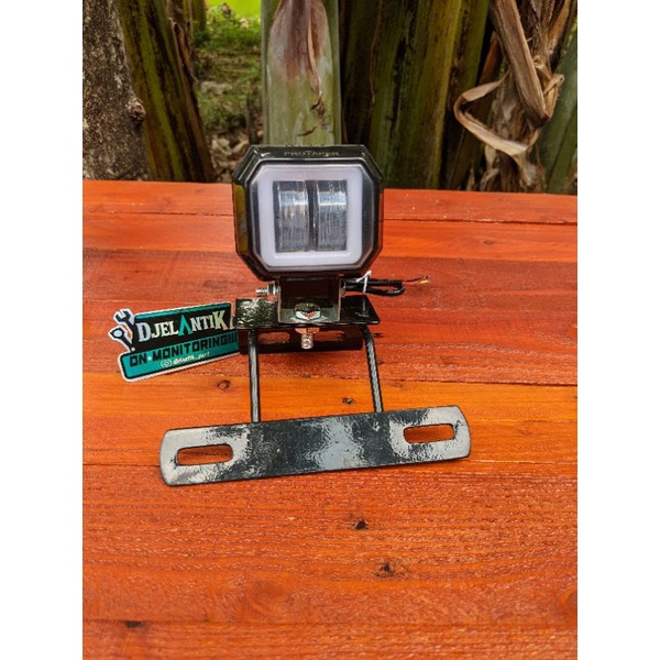 LAMPU DEPAN MINI DAYMAKER KOTAK SET BREKET DUDUKAN PANGKON PLAT  PNP RX KING