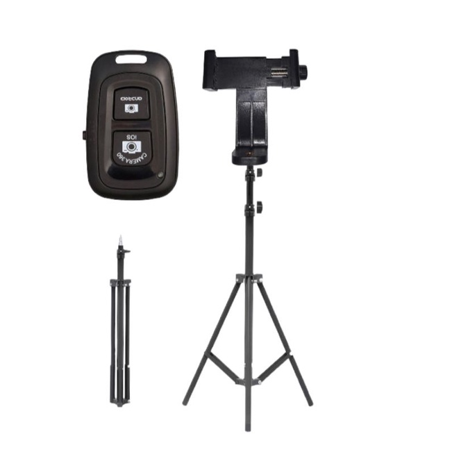 TRIPOD RING LIGHT 2.1 HP PLUS REMOTE KEPALA TRIPOD BAUT UNIVERSAL