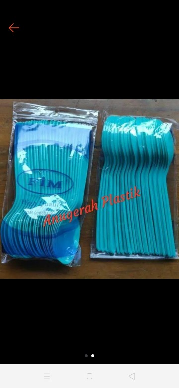 Sendok Makan Biru Tosca Merek Fim Harga 1 Pack Isi 25 Pcs