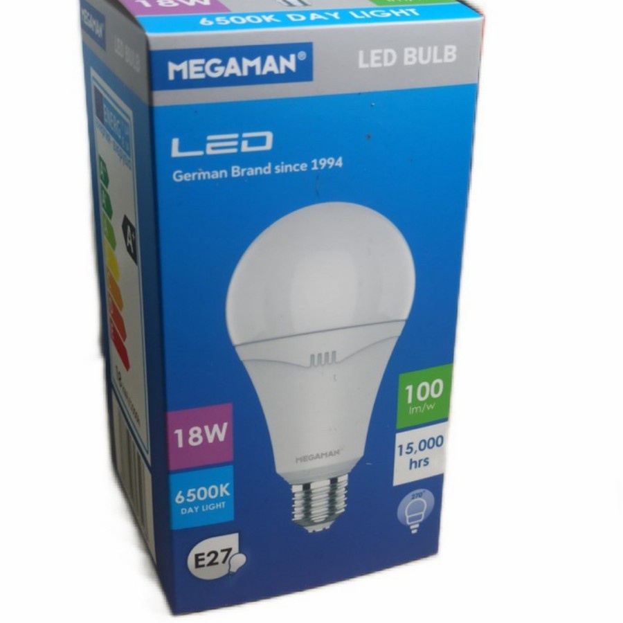 Barangunik2021-Bohlam Lampu LED 18 Watt Cahaya Putih MEGAMAN 6500K Terang Bagus White