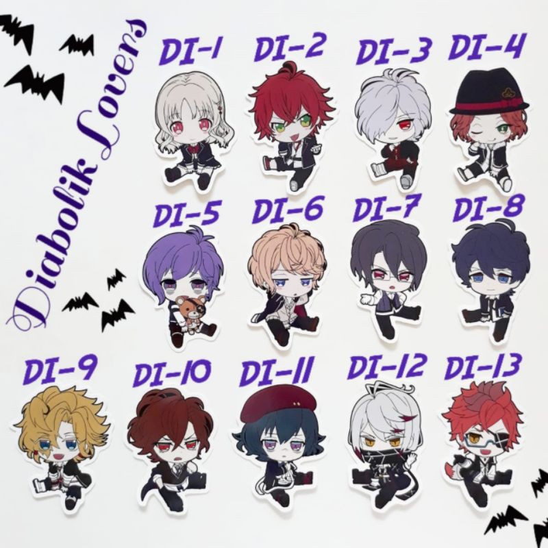 Sticker Anime Diabolik Lovers 1 Stiker Game Merchandise