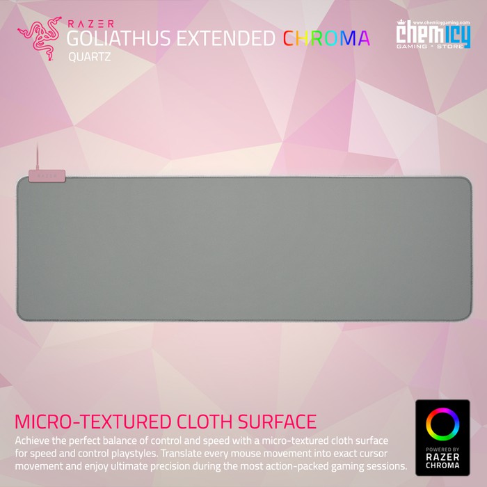 Razer Goliathus Extended Chroma Quartz Pink - RGB Gaming Mousepad