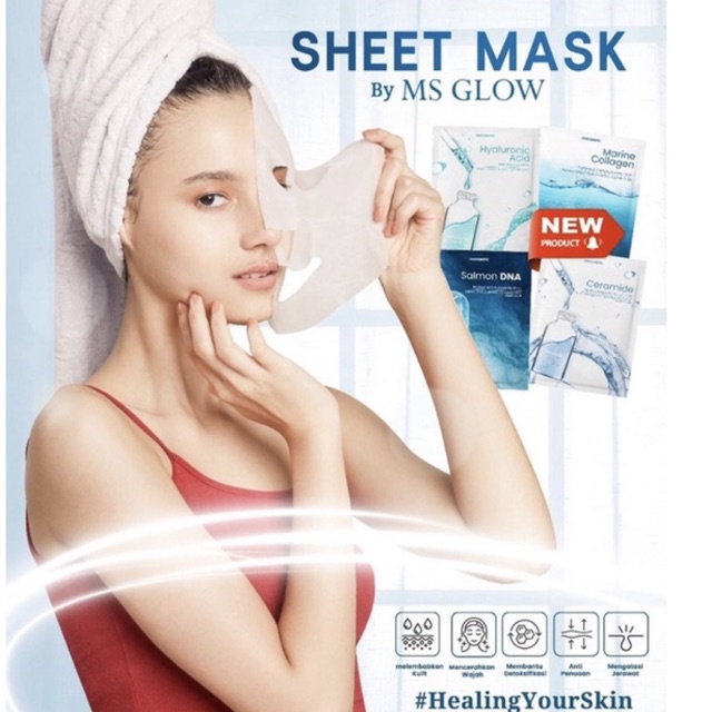 MS GLOW Sheet Mask Masker Wajah