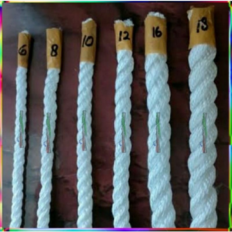 Tali tambang Nilon 6 mm putih