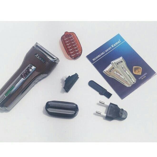 SHAVER KEMEI KM A588 ALAT CUKUR SHAVER DAN TRIMMER CHARGER