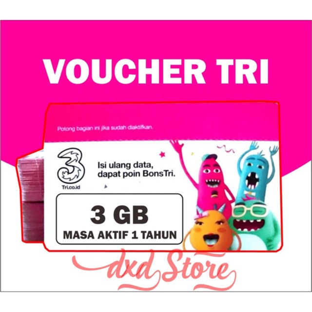 Voucher tri AON 3,5 gb,