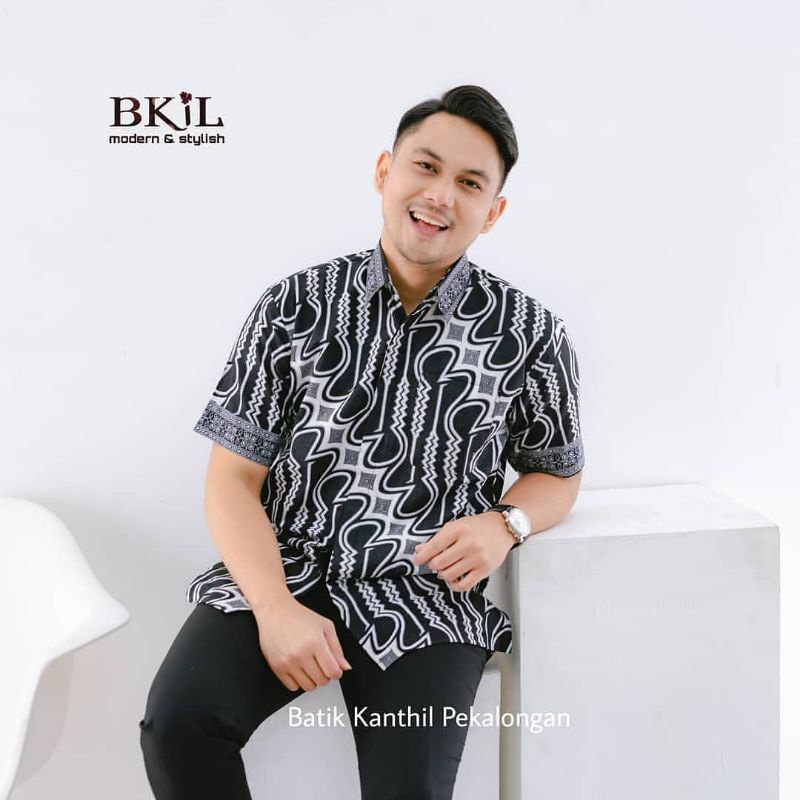 tey-17 Batik wanita ASJ SA HRB026 Kenongo Kemeja Tosca Pendek-Hem parang agung