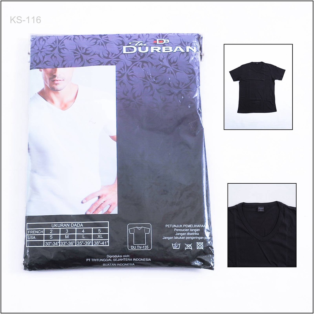 Kaos Dalam Cowok Oblong Lengan Pendek Durban XL[KS116]