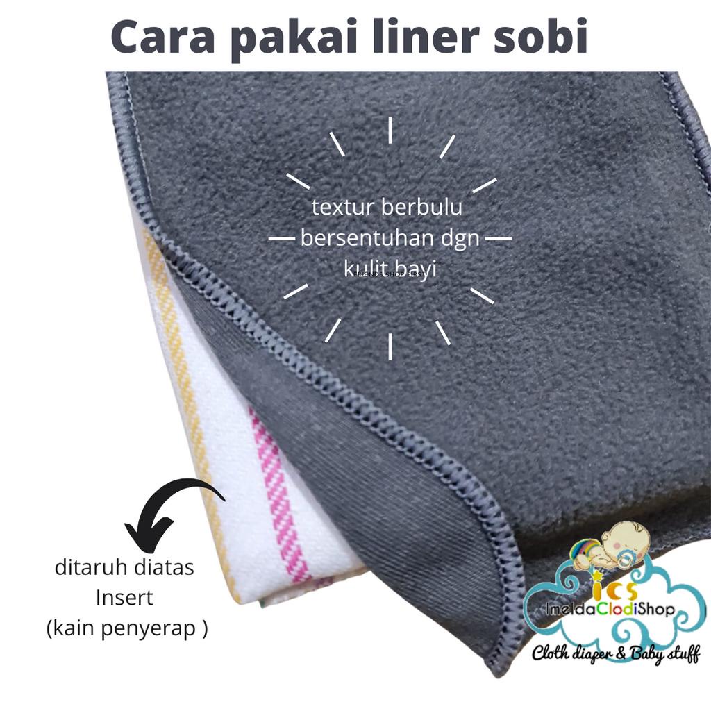 Liner clodi popok kain Bamboo Sobi NIngrat GG pocket PUL baby OZ ningrat