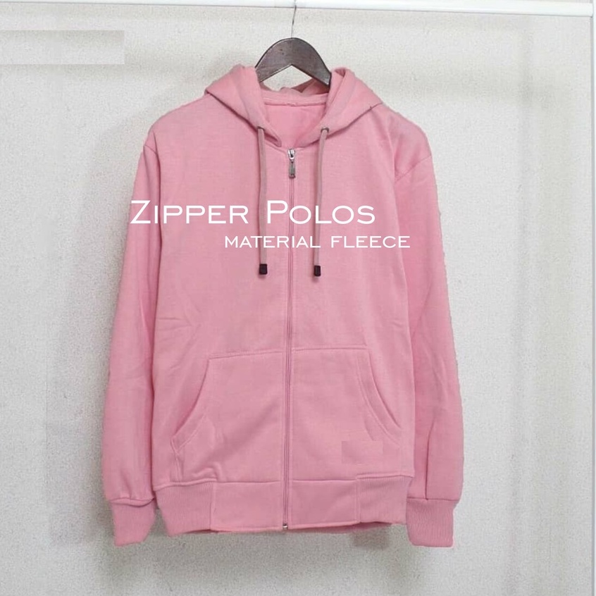 JAKET ZIPPER HOODIE POLOS PRIA WANITA DEWASA DISTRO PULLOVER KEREN KEKINIAN OVERSIZE JUMBO SIZE S SAMPAI XXL BAHAN FLEECE