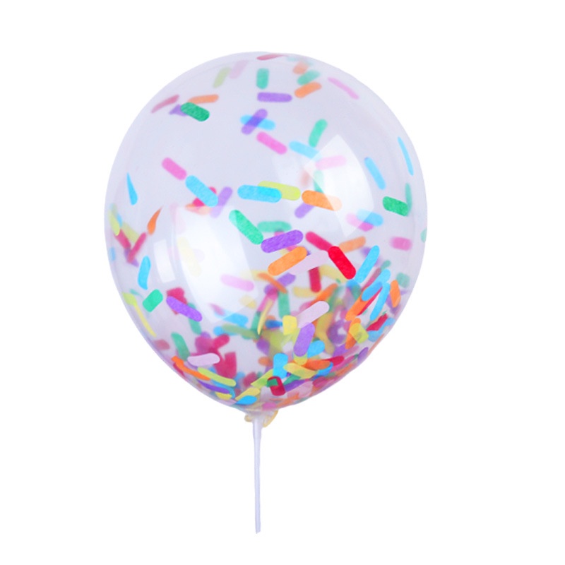 10pcs Balon Latex Confetti Bentuk Es Krim Untuk Dekorasi Pesta Ulang Tahun / Pernikahan