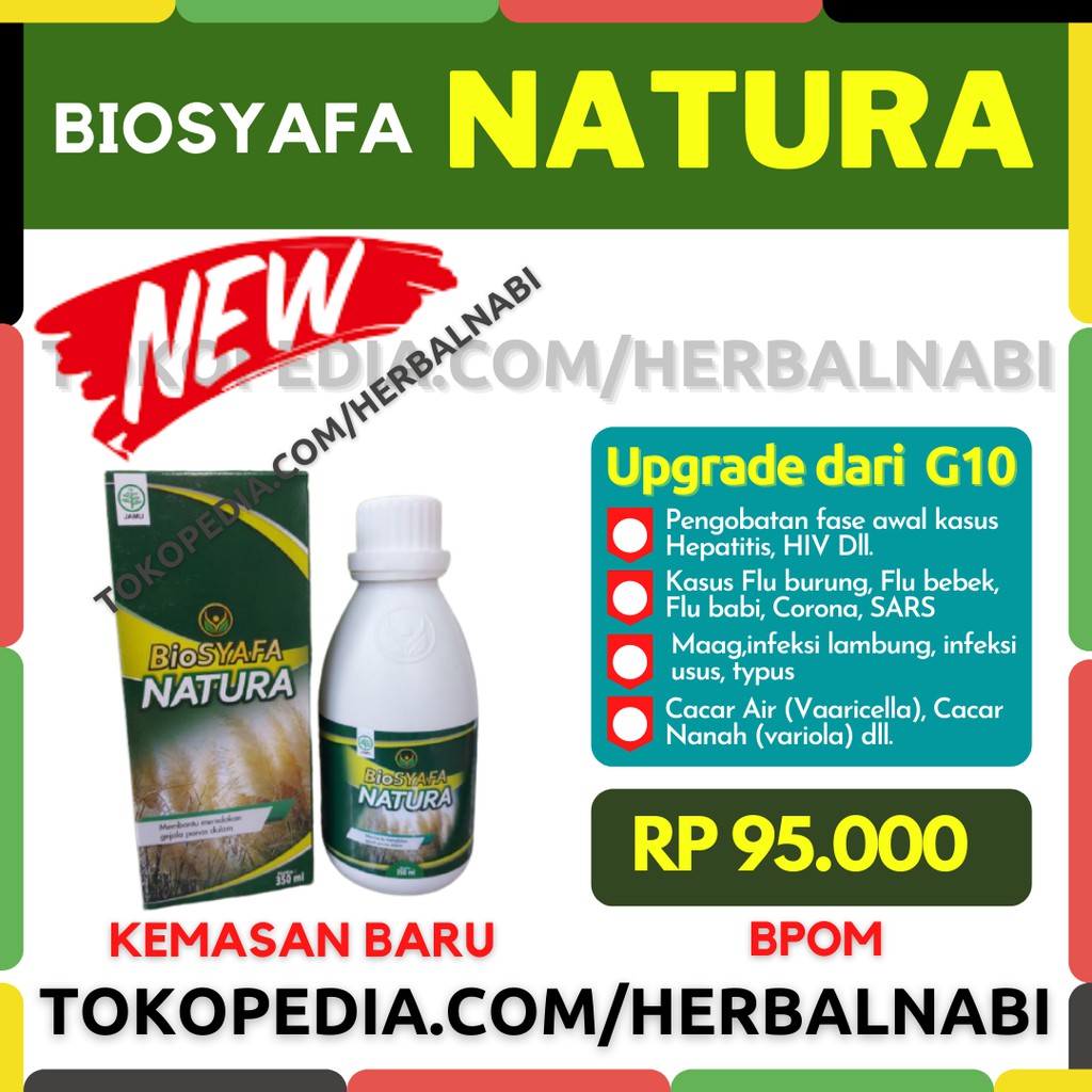 BS Natura Biosyafa G10 Suplemen Probiotik Siklus, Bio syafa G 10 Herbal Daya Tahan Tubuh - Imunitas