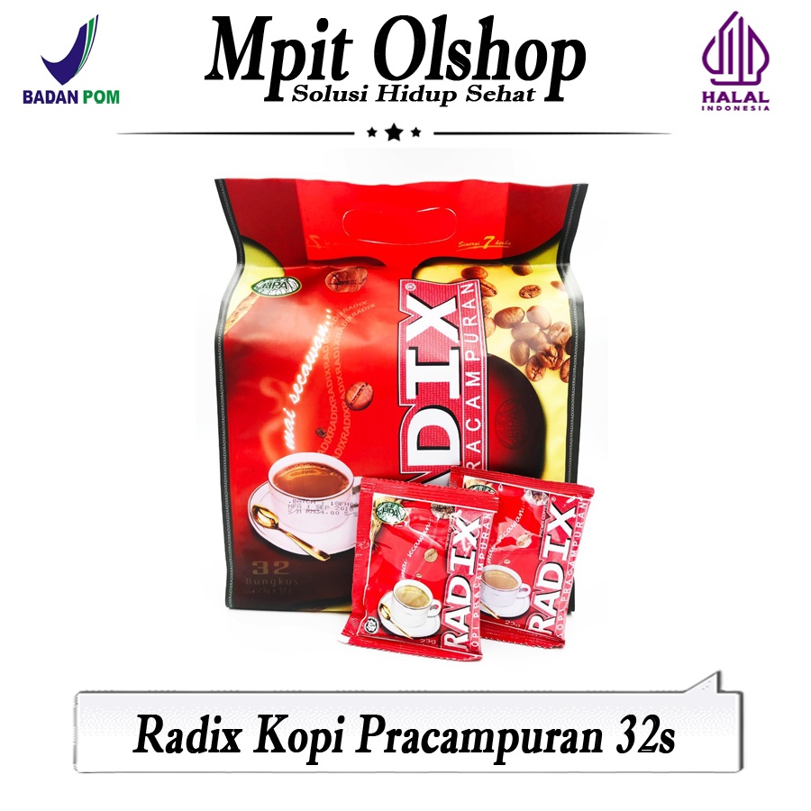

KOPI RADIX HPA ISI 32 SACHET ORIGINAL | Radix Kopi Pracampuran