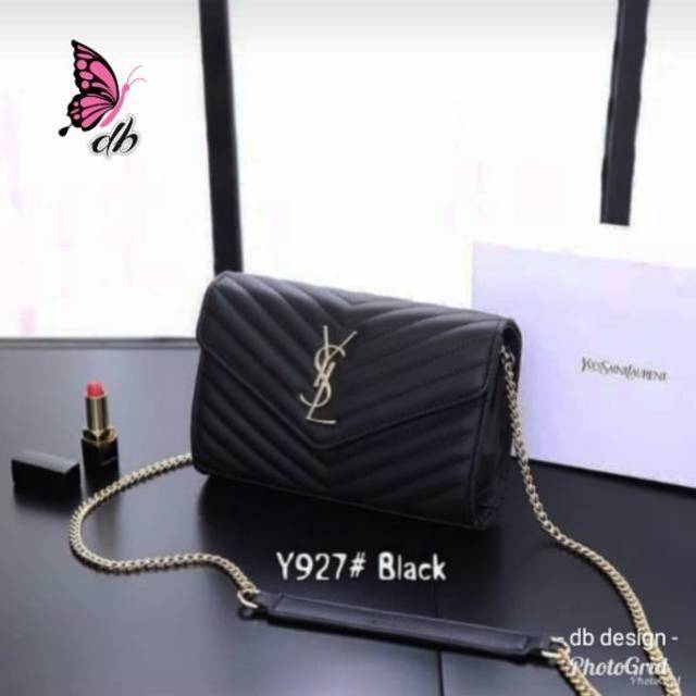 TAS SELEMPANG WANITA IMPORT KULIT HITAM  PREMIUM SLING BAG REMAJA KOREA BATAM TERMURAHPROMO HARI RAYA IDUL FITRI FREE MASKER - Tas Selempang Rante YeEsEl Simple Tas Pesta Just WHITE