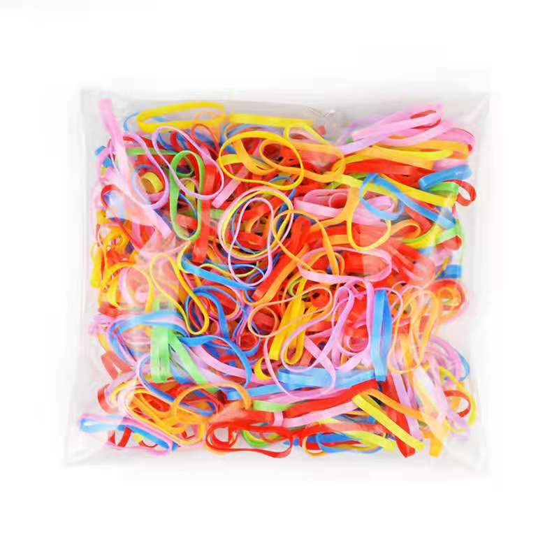 Grosir - F404 (100+ pcs) Ikat Rambut Polos Bahan Karet / Kuncir Rambut Anak Anak / Headband