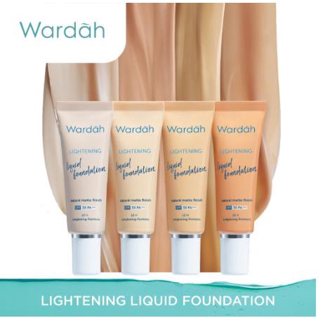 ^ KYRA ^ Wardah Lightening Liquid Foundation Dengan SPF 30 PA +++ Natural Matte Finish Saset - Kemasan Sachet