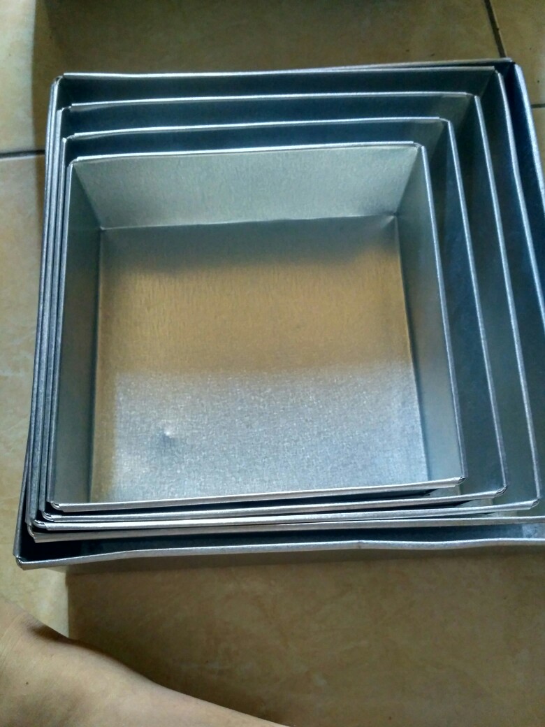 Loyang Kotak 1 Set 5 Ukuran Berbeda Bahan Galvanis