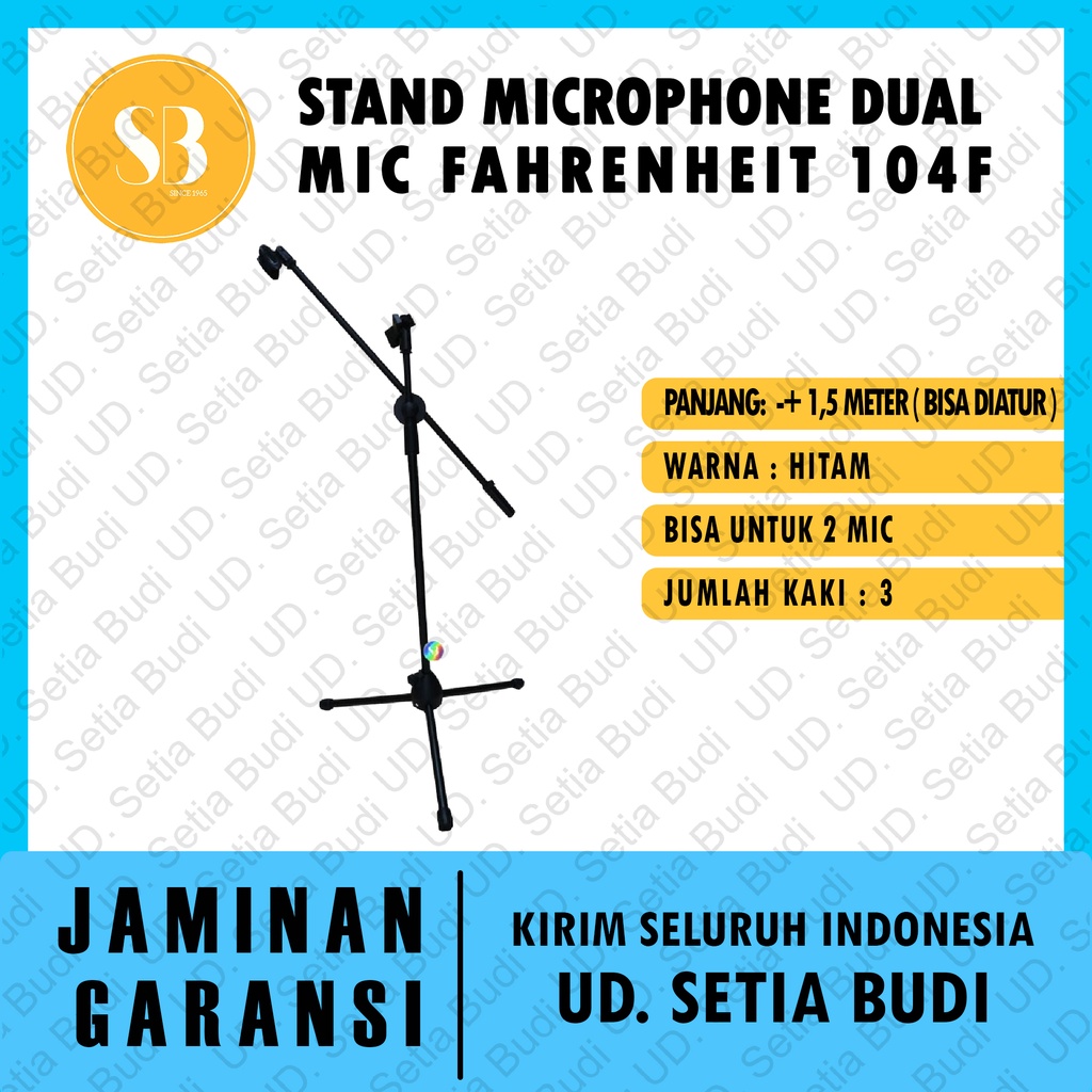 Stand Microphone Dual Mic Fahrenheit 104F