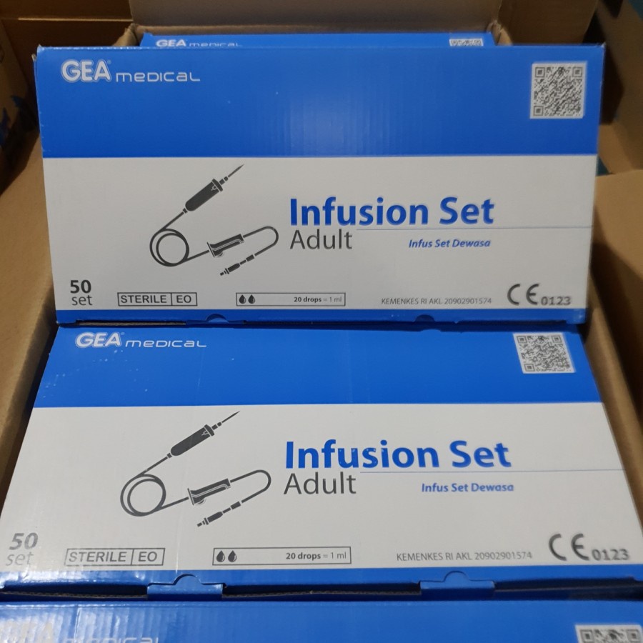 Infuset Dewasa GEA Selang Infus Set Adult GEA