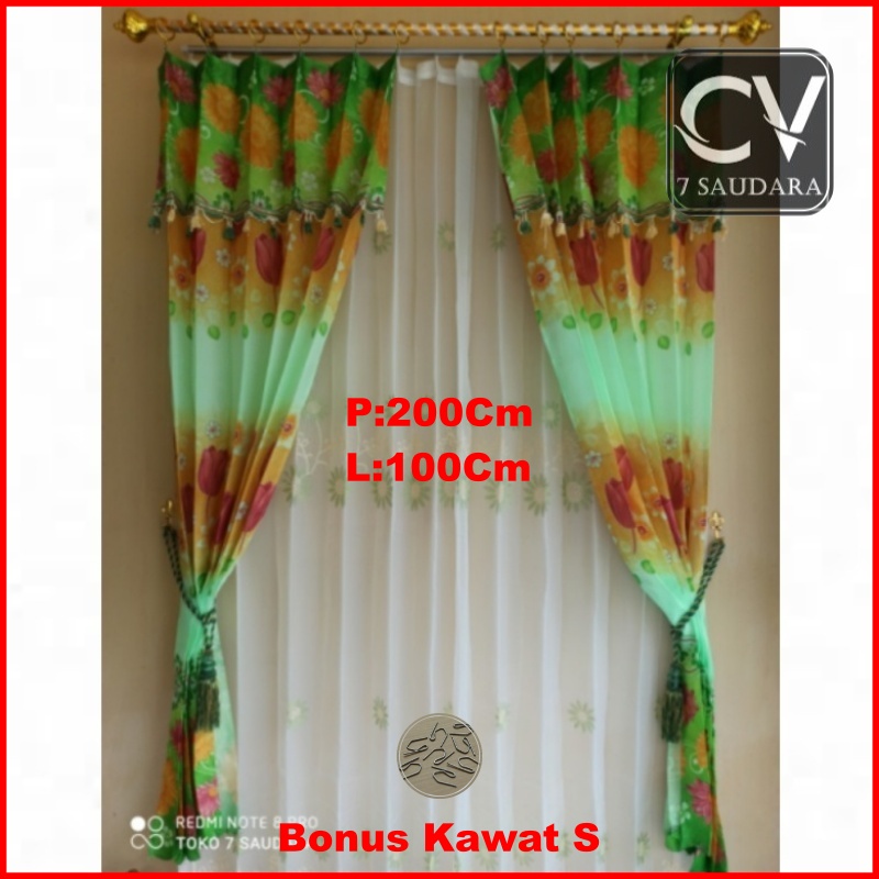 Gorden Korden Gordyn Hordeng Tirai Kelambu Selambu Jendela Pintu Murah Minimalis Motif Terlaris COD