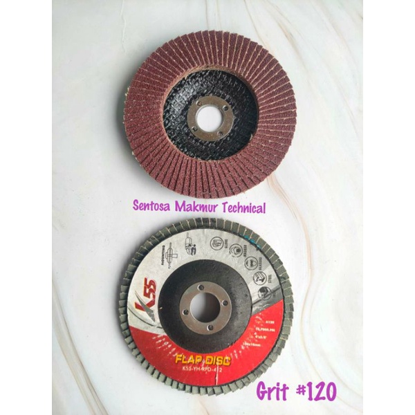 4&quot; Amplas Susun Gerinda Fleksibel Kain Flap Disc Disk 4 Inch