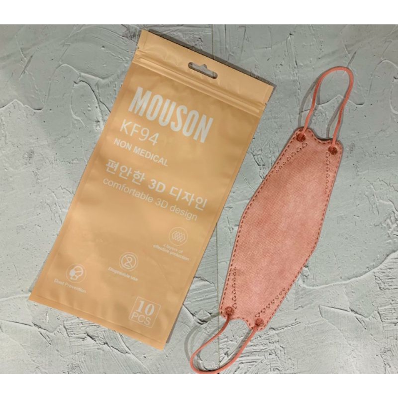 masker kf94 mouson, masker korea kf94 warna tali warna senada | Shopee