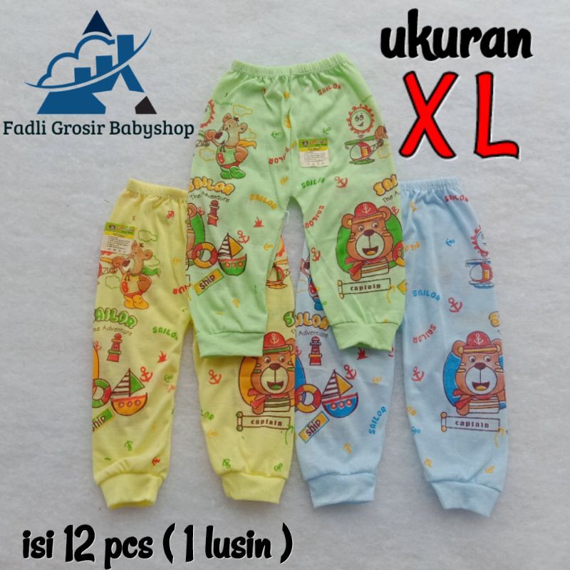 Celana Bayi Sablon Ukuran XL Isi 12pcs (1Lusin)